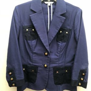 CABI sz 6 Resort Blueberry Blazer Nautical Jacket